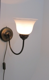 Wandlamp messing/brons Kelk