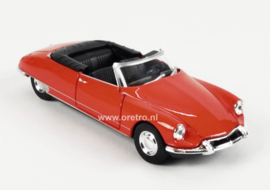 Modelauto Citroën DS 19 cabriolet rood 1:34