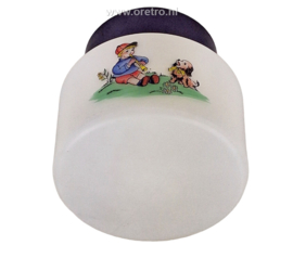 Plafondlamp kinderlamp jongen en hond