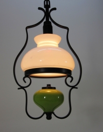 Hanglamp met glas olielamp