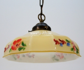 Hanglamp ketting met glas geel