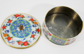 Blik China birds & flowers rond