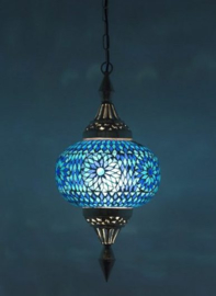 Hanglamp mozaiek Gaya blauw