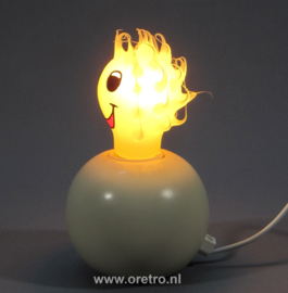 Lamphouder keramiek met gloeilamp smiley