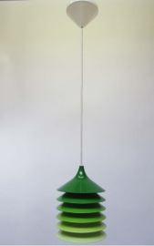 Hanglamp groen lamellen