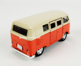 Modelauto VW T1 oranje 1:34