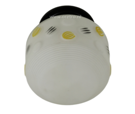 Plafondlamp schroefbol wit met bolletjes