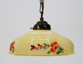 Hanglamp ketting met glas geel