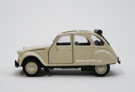 Modelauto Citroën 2CV beige met roldak  1:34