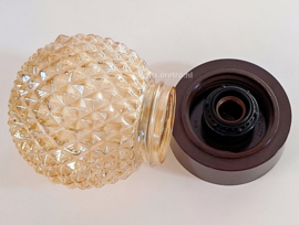 Plafondlamp schroefbol amber puntig