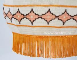 Hanglamp stoffen kap beige met oranje