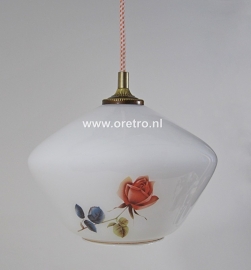 Hanglamp glas Rode roos