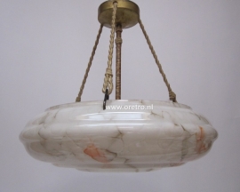 Hanglamp art deco schaal aan touw