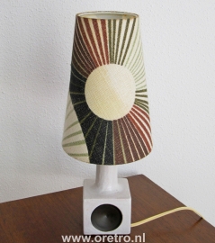 Tafellamp keramiek met stofkap