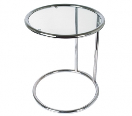 Bijzettafel rond met glas