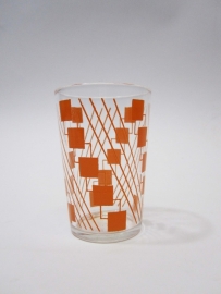 Drinkglas oranje retro