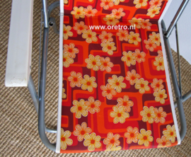 Campingstoel Rinco rood oranje bloemen