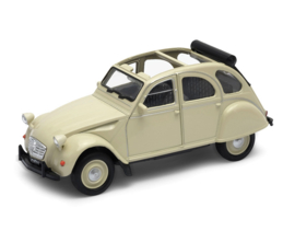 Modelauto Citroën 2CV beige met roldak  1:34