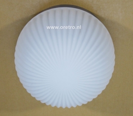 Plafondlamp Halve bol + blauwe houder