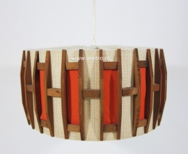 Hanglamp hout en jute