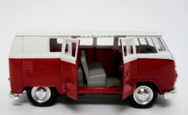 Modelauto VW bus T1 rood  1:34