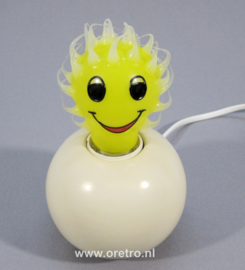 Lamphouder keramiek met gloeilamp smiley