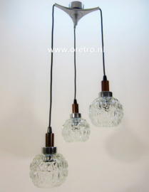 Hanglamp met 3 kelken glas