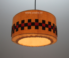 Hanglamp met jute en hout