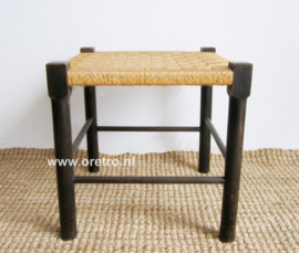 Kruk hout met sisal