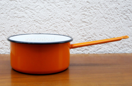 Steelpan emaille oranje ø 22