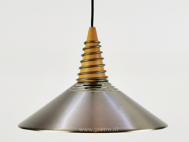 Hanglamp aluminium en hout