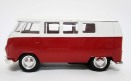 Modelauto VW bus T1 rood  1:34