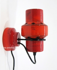 Wandlamp keramiek oranje rood