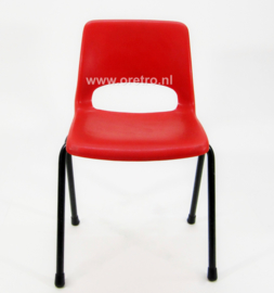 Kinderstoel schoolstoeltje rood