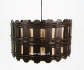 Hanglamp hout en jute