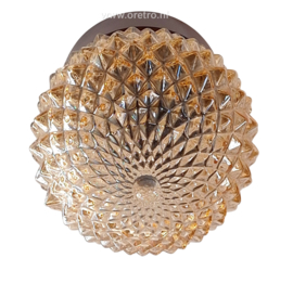 Plafondlamp schroefbol amber puntig