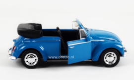 Modelauto VW Kever cabrio blauw  1:34
