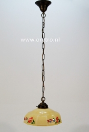 Hanglamp ketting met glas geel