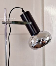 Vloerlamp Herda chroom zwart
