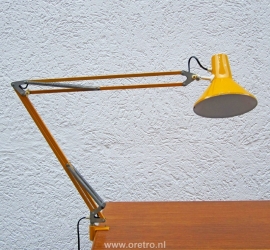 Architectenlamp geel klemlamp