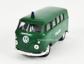 Modelauto VW T1 Polizei groen 1:34