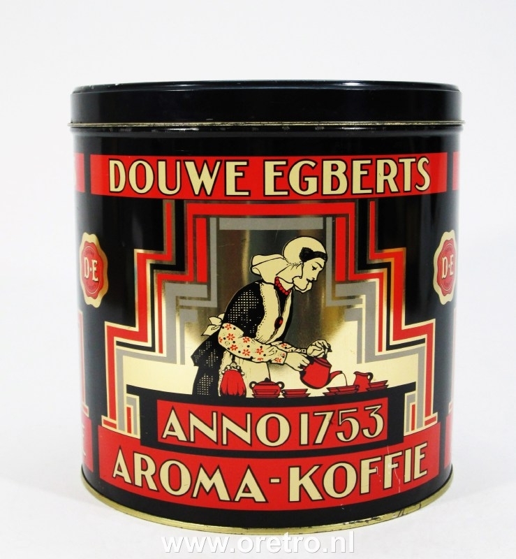 Zuinig grijs Geurloos Blik Douwe Egberts groot jaren 60 | Vintage verkocht / vintage sold | ORETRO