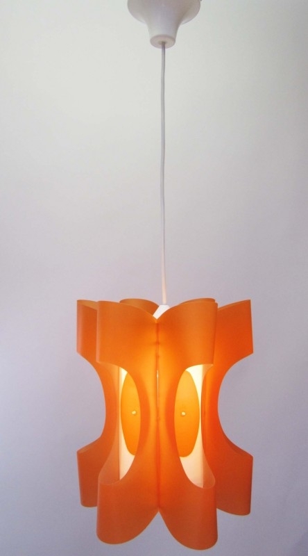 Groene bonen Stevenson details Hanglamp oranje | Vintage verkocht / vintage sold | ORETRO