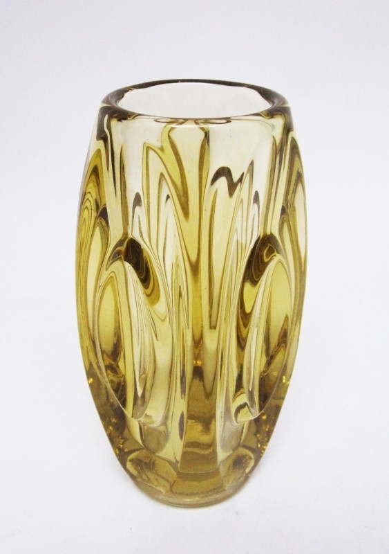 Onleesbaar terrorist Regenboog Art Deco Vaas amber | Vintage verkocht / vintage sold | ORETRO