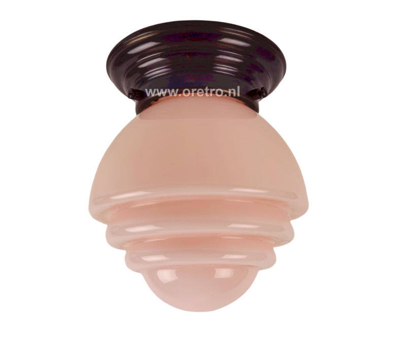 Plafondlamp Thabur roze + nieuwe houder