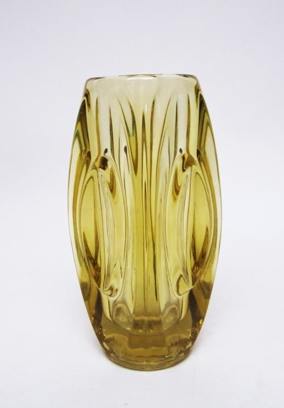 Onleesbaar terrorist Regenboog Art Deco Vaas amber | Vintage verkocht / vintage sold | ORETRO