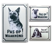 emaille veiligheidsborden hond