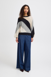 Ichi - Kamara Pullover Black Striped