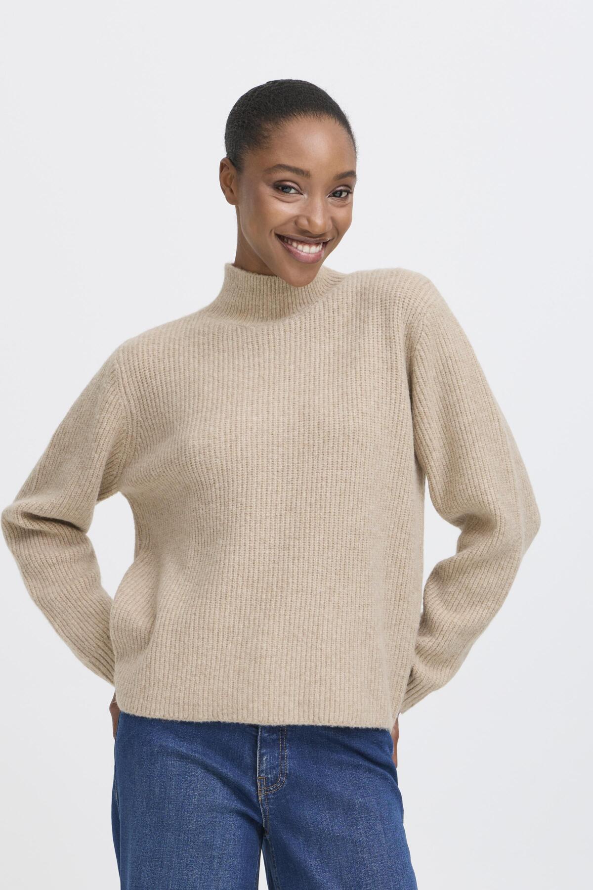 Ichi - Ducie Sweater Oatmeal