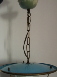 Lichtblauw metalen fifties-armatuur